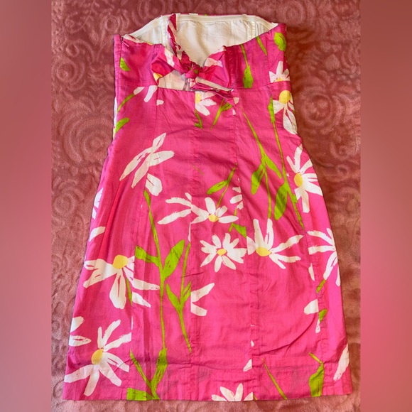 Lilly Pulitzer Pink Strapless Floral Dress - Picture 2 of 2